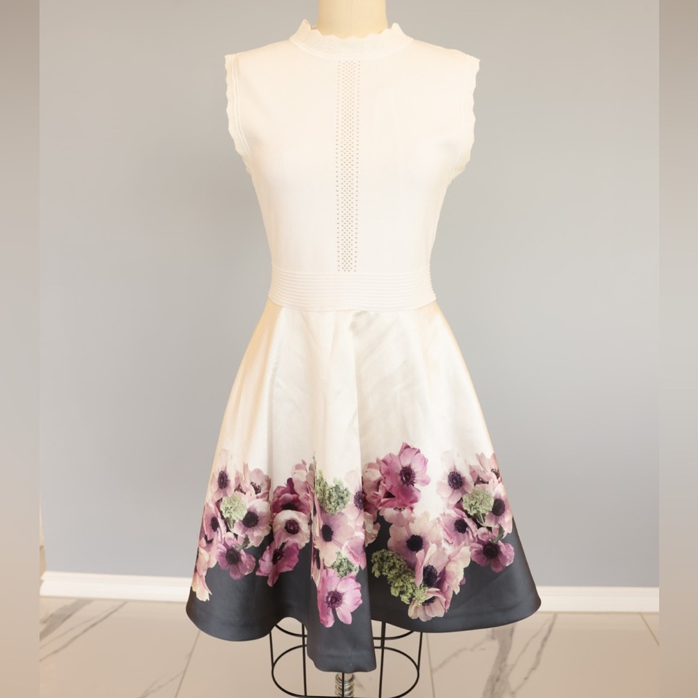 Ted Baker Janyis Floral Scalloped Skater dress 2